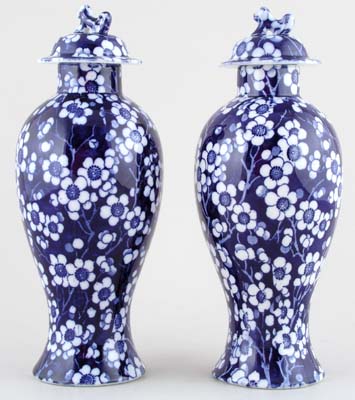 Vases Pair with Covers c1920s